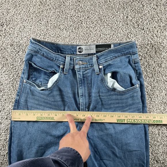 Levis Silver Tab Mom Jeans Womens 30‎ (Fits 28x25) High Rise Stretch Baggy Denim - Picture 10 of 16